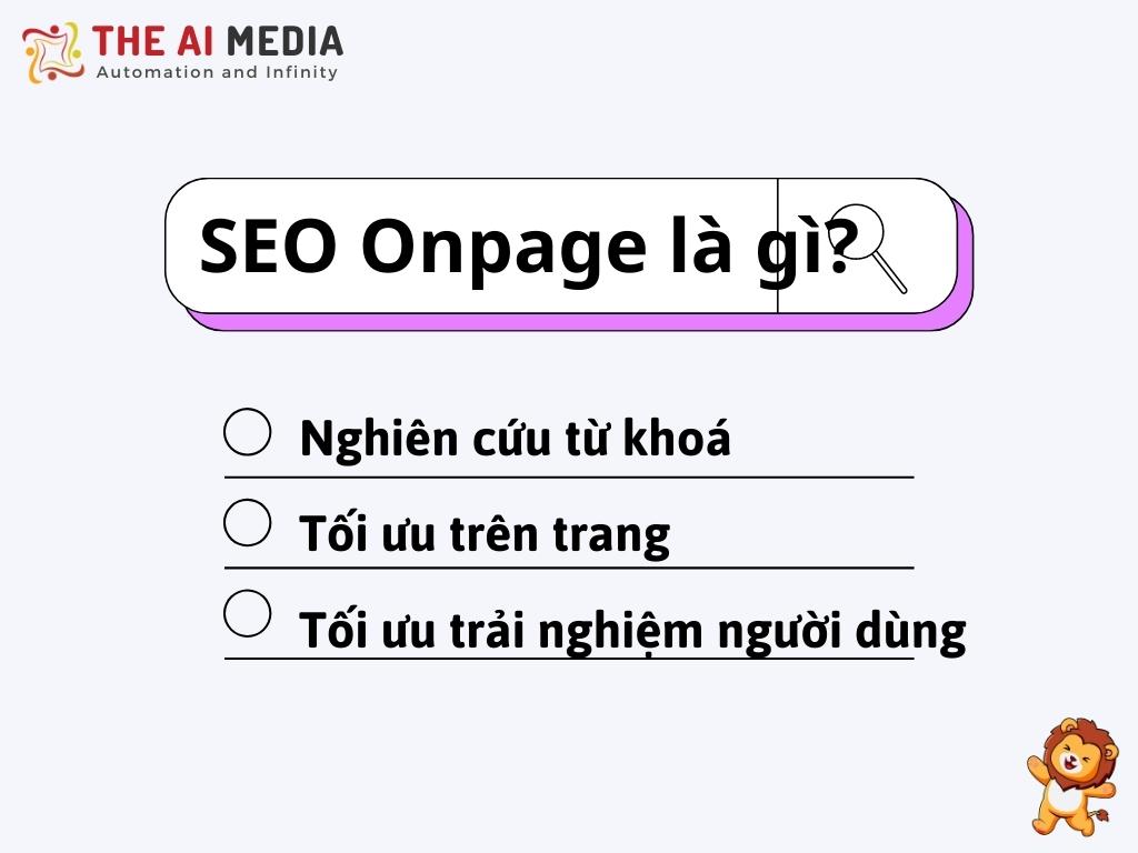 Một số công việc SEO Onpage